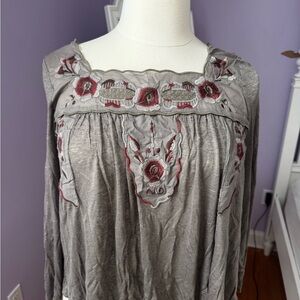 Free People Castle Gray Top
